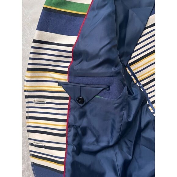 Tommy Hilfiger Preppy Americana Double Breasted Long Sleeve Striped Blazer - Picture 11 of 16